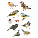 30x Vogel Dieren Stickers - Kinderstickers - Stickervellen - Knutselspullen