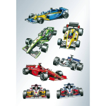 21x Raceauto/formule 1 Stickers - Kinderstickers - Stickervellen - Knutselspullen