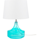 Beliani Erzen Tafellamp Glas 20 X 29 Cm - Blauw