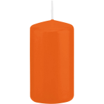 Trend Candles 1x Cilinderkaarsen/stompkaarsen 6 X 12 Cm 40 Branduren - Geurloze Kaarsen - Woondecoraties - Oranje
