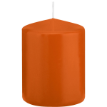 Trend Candles 1x Cilinderkaarsen/stompkaarsen 6 X 8 Cm 29 Branduren - Geurloze Kaarsen - Woondecoraties - Oranje