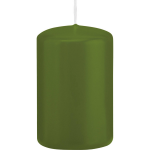 Trend Candles 1x Olijfe Cilinderkaarsen/stompkaarsen 5 X 8 Cm 18 Branduren - Geurloze Kaarsen Olijf - Woondecoraties - Groen