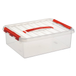 Sunware Q-line Opbergbox - 10l - Transp/ - Rood