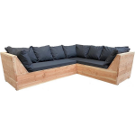 Wood4you - Loungeset 6 Douglashout 200x240 Cm - Incl Kussens Gl-vorm - Bruin