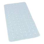 Lichte Anti-slip Badmat 36 X 76 Cm Rechthoekig - Badkuip Mat - Grip Mat Voor In Douche Of Bad - Blauw