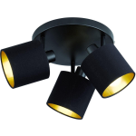 BES LED Led Plafondspot - Trion Torry - E14 Fitting - 3-lichts - Rond - Mat - Aluminium - Zwart