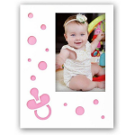 Zep - Houten Baby Fotolijst Nicola Pink Voor Foto Formaat 13x18 - Wp0157p - Wit