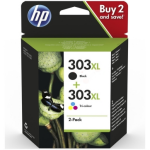 HP HP 303 XL 3-kleuren & zwart Inktpatroon 2-pack 3YN10AE Replace: N/A