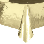 Tafelkleed/tafellaken 137 X 274 Cm Folie - Rechthoekig - Tafeldecoratie Feestversiering - Goud