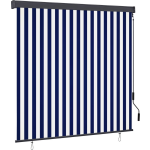 Vidaxl Rolgordijn Voor Buiten 160x250 Cm En Wit - Blauw