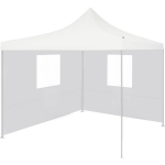 Vidaxl Partytent Met 2 Zijwanden Inklapbaar 2x2 M Staal - Wit