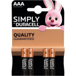 Duracell Set Van 4x Aaa Simply Batterijen 1.5 V - Alkaline - Lr03 Mn2400 - Batterijen Pack