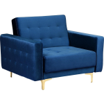 Beliani Aberdeen Fauteuil Fluweel 88 X 106 Cm - Blauw