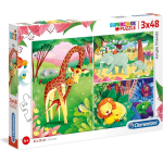 Clementoni Legpuzzel Jungle Friends 48 Stukjes 3 Stuks