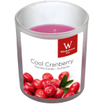 Trend Candles 1x Geurkaarsen Cranberry In Glazen Houder 25 Branduren - Geurkaarsen Cranberrygeur/veenbessengeur - Woondecoraties - Roze