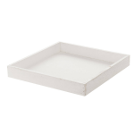 Vierkant Houten Kaarsenplateau/kaarsenbord White Wash 30 X 30 Cm - Onderbord/kaarsenplateau/onderzet Bord Voor Kaarsen - Wit