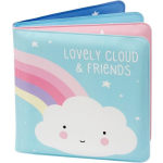 A Little Lovely Company Badboekje Cloud&friends 12 Cm Foam/roze - Blauw