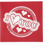 Creotime Screen Stencil I Love You 20 X 22 Cm - Wit