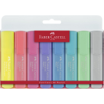 Faber Castell Tekstmarker Faber-castell 1546 Etui Met 8 Stuks Assorti Pastel