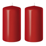 Enlightening Candles 2x Rode Cilinderkaarsen/stompkaarsen 6 X 10 Cm 36 Branduren - Geurloze Kaarsen - Woondecoraties - Rood