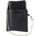 Kelner Portemonnee Met Holster 18 X 10 Cm - Pu Leer - Horeca Benodigdheden - Horeca Portefeuille/beurs - Zwart