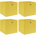 Vidaxl Opbergboxen 4 St 32x32x32 Cm Stof - Amarillo