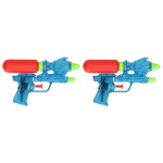 2x Stuks Voordelige Waterpistolen - Kinderspeelgoed Van Kunststof - Waterspeelgoed - Blauw