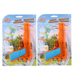 2x Waterpistolen/waterpistool Klein Van 18 Cm Kinderspeelgoed - Waterspeelgoed Van Kunststof - Oranje