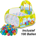 Decopatent Ballenbak Met Basketbal Net En Inclusief 100 Ballen - Baby Speelgoed