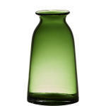 Bellatio Design Transparante Home-basicse Vaas/vazen Van Glas 23.5 X 12.5 Cm - Bloemen/takken/boeketten Vaas Voor Binnen Gebruik - Groen