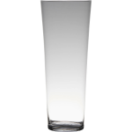 Bellatio Design Transparante Home-basics Conische Vaas/vazen Van Glas 40 X 16.5 Cm - Bloemen/takken/boeketten Vaas Voor Binnen Gebruik