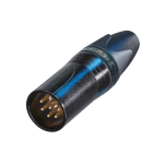 Neutrik NC6MXX-B XLR kabeldeel 6p male zwart, verguld