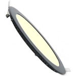 BES LED Led Downlight Slim - Inbouw Rond 3w - Warm Wit 3000k - Mat Aluminium - Ø90mm - Zwart