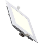 BES LED Led Downlight Slim - Inbouw Vierkant 9w - Natuurlijk 4200k - Mat Aluminium - 146mm - Wit