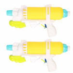 2x Waterpistolen/waterpistool/wit Van 34 Cm Kinderspeelgoed - Waterspeelgoed Van Kunststof - Geel