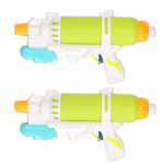 2x Waterpistolen/waterpistool/wit Van 34 Cm Kinderspeelgoed - Waterspeelgoed Van Kunststof - Groen