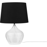 Beliani Osum Tafellamp Glas 25 X 30 Cm - Zwart