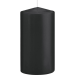Trend Candles 1xe Cilinderkaars/stompkaars 8 X 15 Cm 69 Branduren - Geurloze Kaarsen - Woondecoraties - Zwart