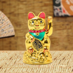 Decopatent Maneki Neko Lucky Cat - Zwaaiende Kat Met Bewegende Arm - Japanse -