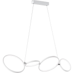 BES LED Led Hanglamp - Trion Rondy - 37w - Warm 3000k - Rechthoek - Mat - Aluminium - Wit