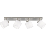 BES LED Led Plafondspot - Trion Torry - E14 Fitting - 4-lichts - Rechthoek - Mat Nikkel - Aluminium