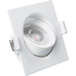 BES LED Led Spot - Inbouwspot - Facto Niron - 7w - Helder/koud 6000k - Mat - Vierkant - Kantelbaar - Wit