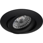 BES LED Spot Armatuur Gu10 - Pragmi Uranio Pro - Inbouw Rond - Mat - Aluminium - Kantelbaar - Ø82mm - Zwart