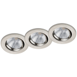 BES LED Led Spot 3 Pack - Inbouwspot - Trion Paniro - Rond 5w - Dimbaar - Warm 3000k - Mat Nikkel - Aluminium - Ø80mm - Wit