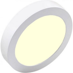 BES LED Led Downlight Pro - Aigi - Opbouw Rond 12w - Warm 3000k - Mat - Ø177mm - Wit