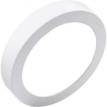 BES LED Led Downlight Pro - Aigi - Opbouw Rond 18w - Helder/koud 6000k - Mat - Ø227mm - Wit