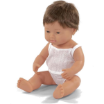 Miniland Babypop Jongen Met Vanillegeur 38 Cm Pakje - Wit