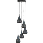 Livin24 Industriële Hanglamp Mia 5-lichts Druppel/brons - Bruin