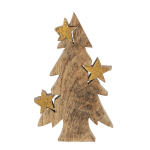 Clayre & Eef Kerstboom 10x3x16 Cm - Bruin