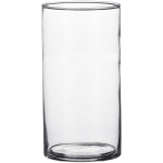 Mica Decorations Transparante Cilinder Vaas/vazen Van Glas 9 X 15 Cm - Woonaccessoires/woondecoraties - Glazen Bloemenvaas - Boeketvaas